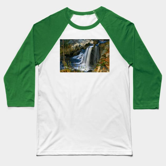 Waterfall Baseball T-Shirt by Rob Johnson Photography